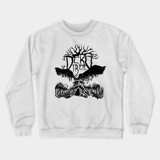 Black Metal Deku Tree Crewneck Sweatshirt by red-leaf